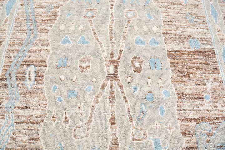 8' 9 x 12' 3 Hand Knotted Moroccan Wool Rug