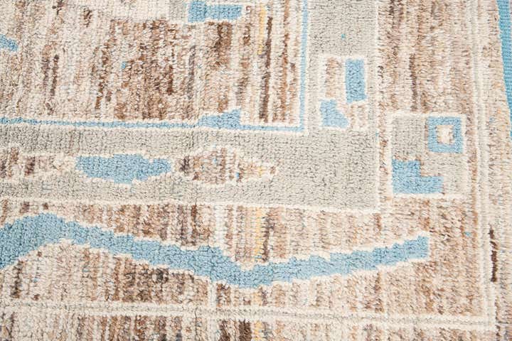 8' 9 x 12' 3 Hand Knotted Moroccan Wool Rug