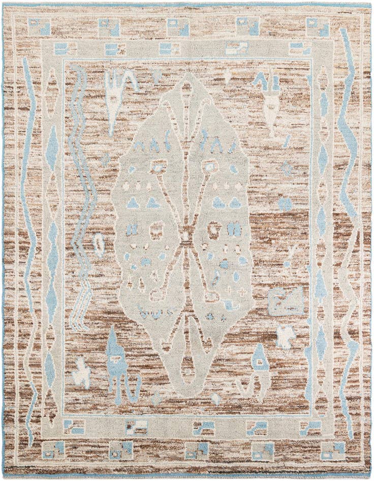 Detail image of 8' 9 x 12' 3 Hand Knotted Moroccan Wool Rug