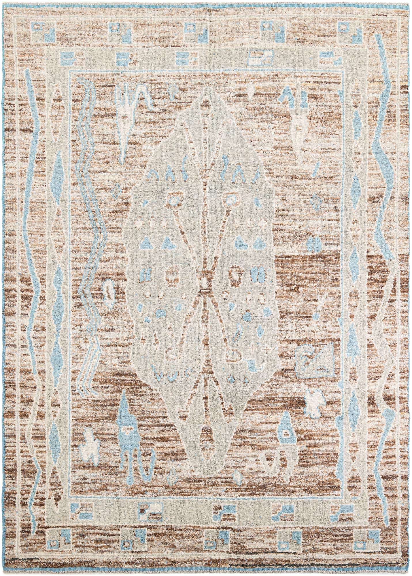 8' 9 x 12' 3 Hand Knotted Moroccan Wool Rug