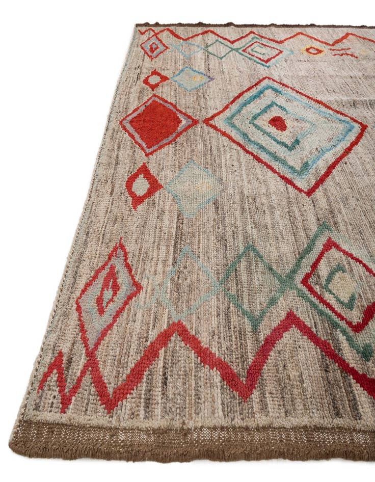 Detail image of 8' 2 x 10' 3  Hand Knotted Moroccan Wool Rug