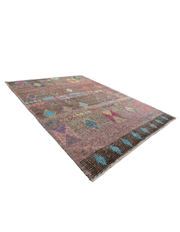9' 6 x 12' 7 Hand Knotted Moroccan Wool Rug
