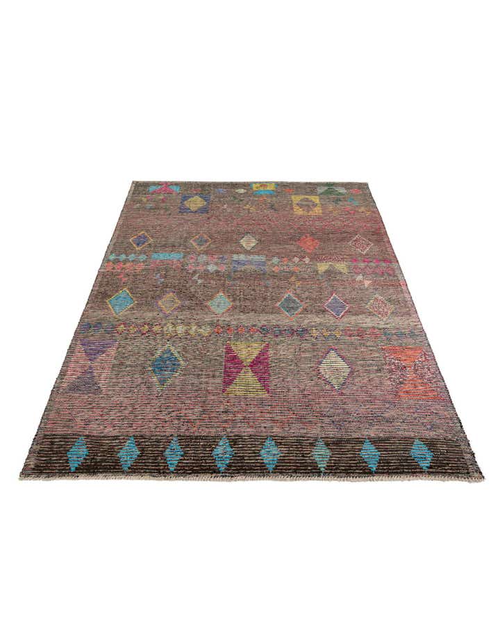 9' 6 x 12' 7 Hand Knotted Moroccan Wool Rug