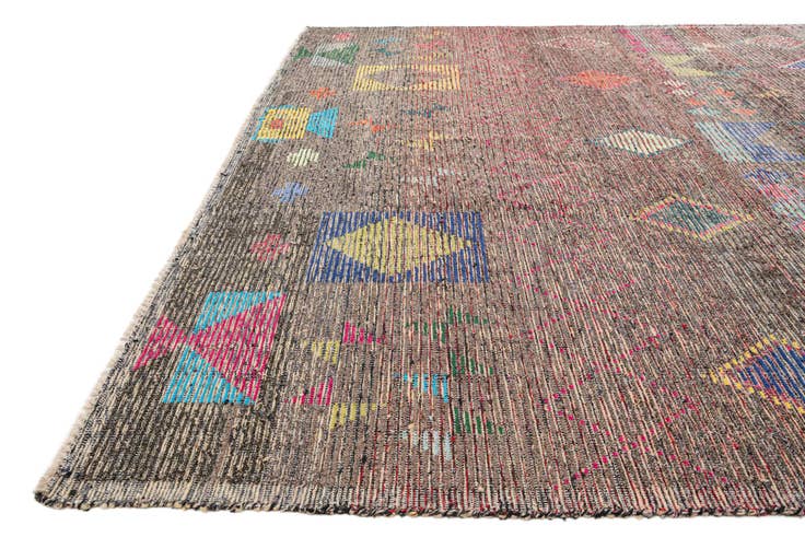 Detail image of 9' 6 x 12' 7 Hand Knotted Moroccan Wool Rug