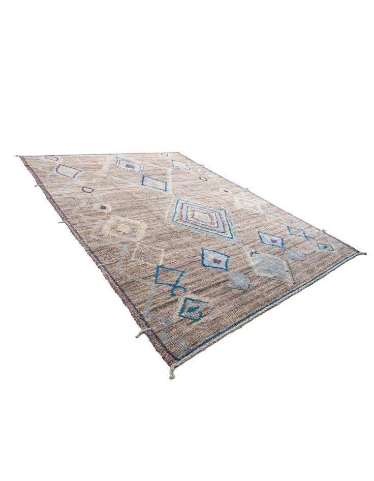 Detail image of 9' 1 x 12'  Hand Knotted Moroccan Wool Rug