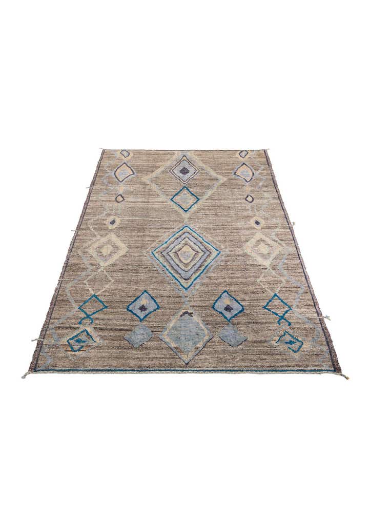 9' 1 x 12' Hand Knotted Moroccan Wool Rug