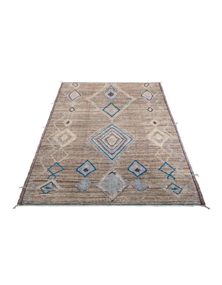 Detail image of 9' 1 x 12'  Hand Knotted Moroccan Wool Rug