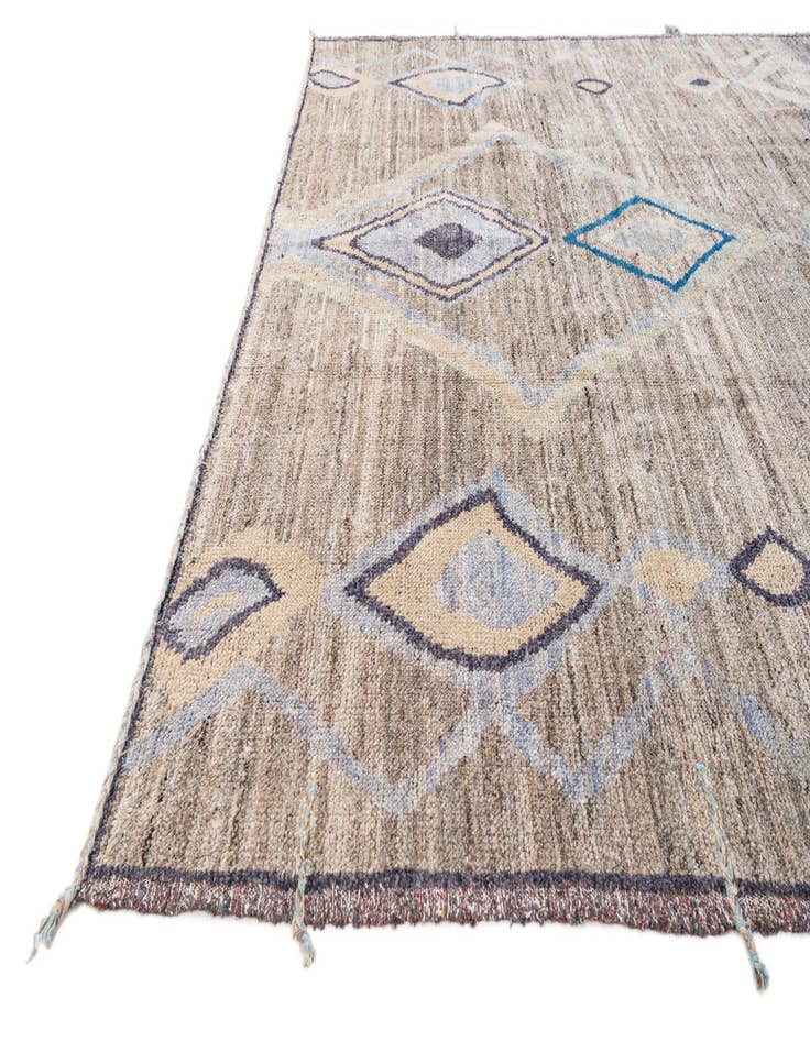 Detail image of 9' 1 x 12'  Hand Knotted Moroccan Wool Rug