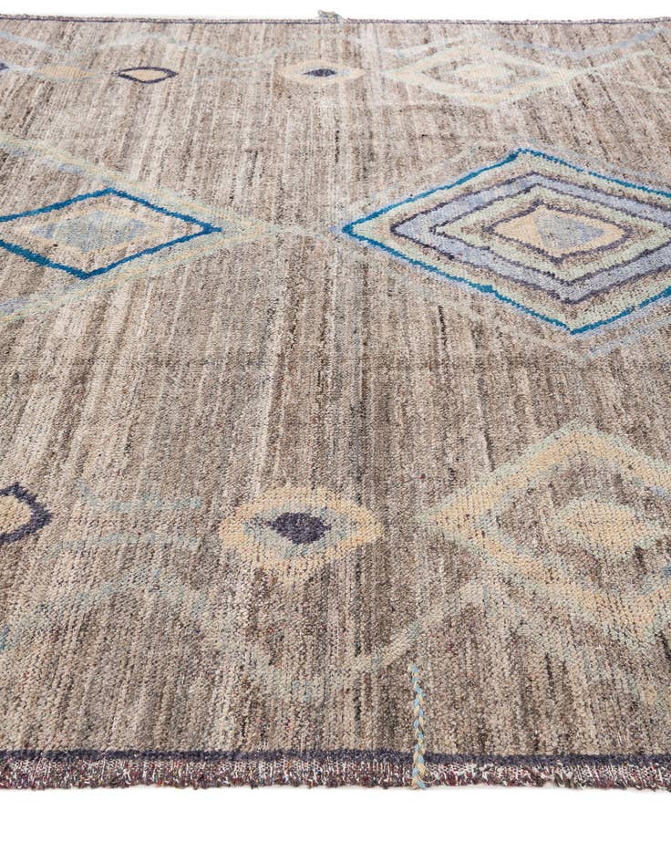 Detail image of 9' 1 x 12'  Hand Knotted Moroccan Wool Rug
