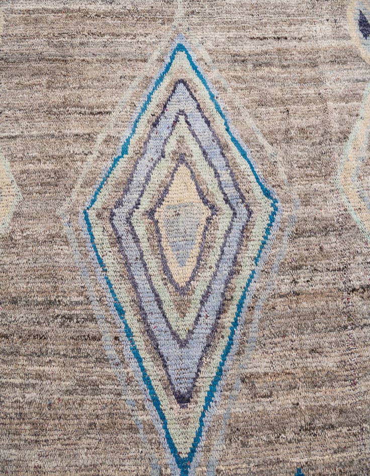 Detail image of 9' 1 x 12'  Hand Knotted Moroccan Wool Rug