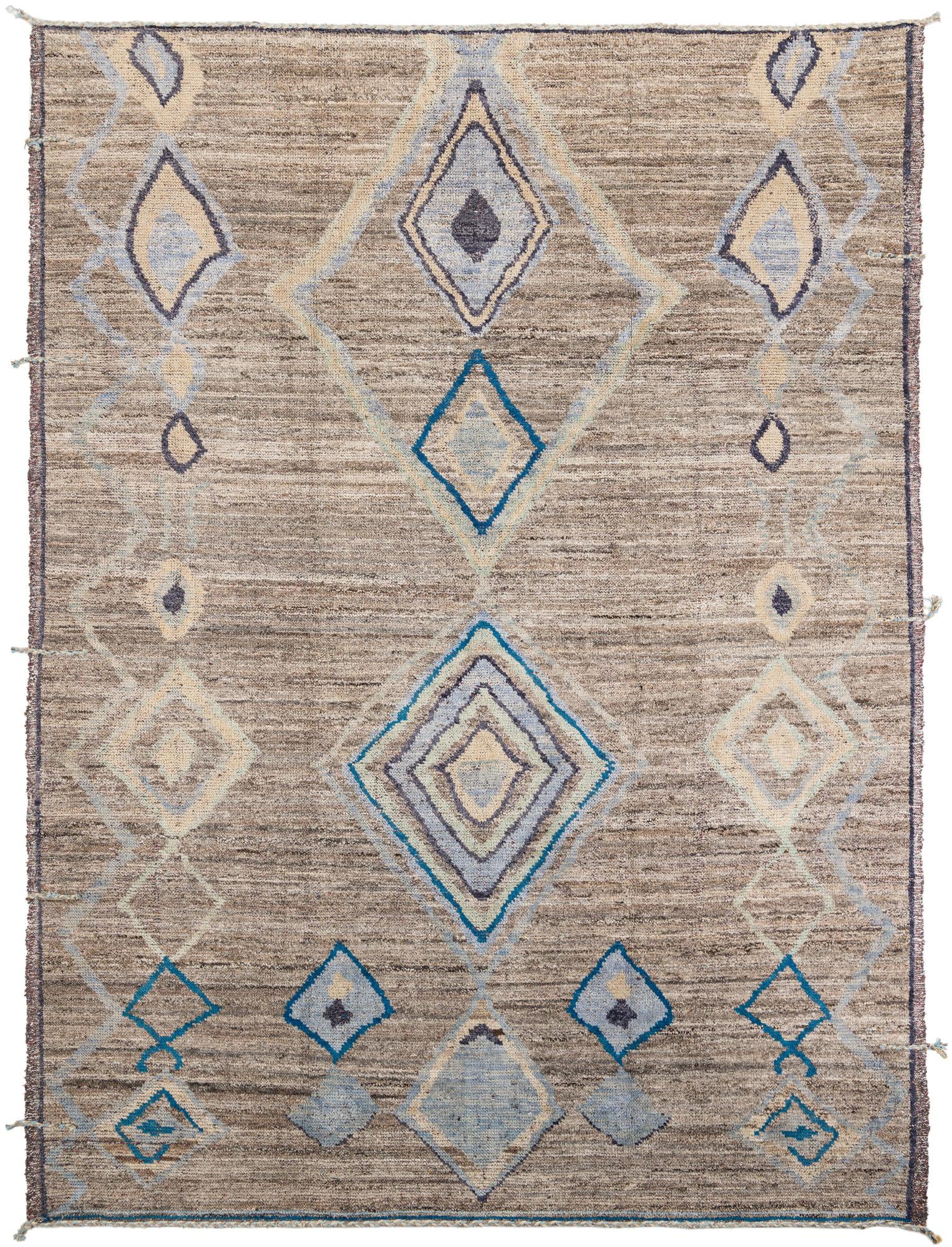 9' 1 x 12' Hand Knotted Moroccan Wool Rug