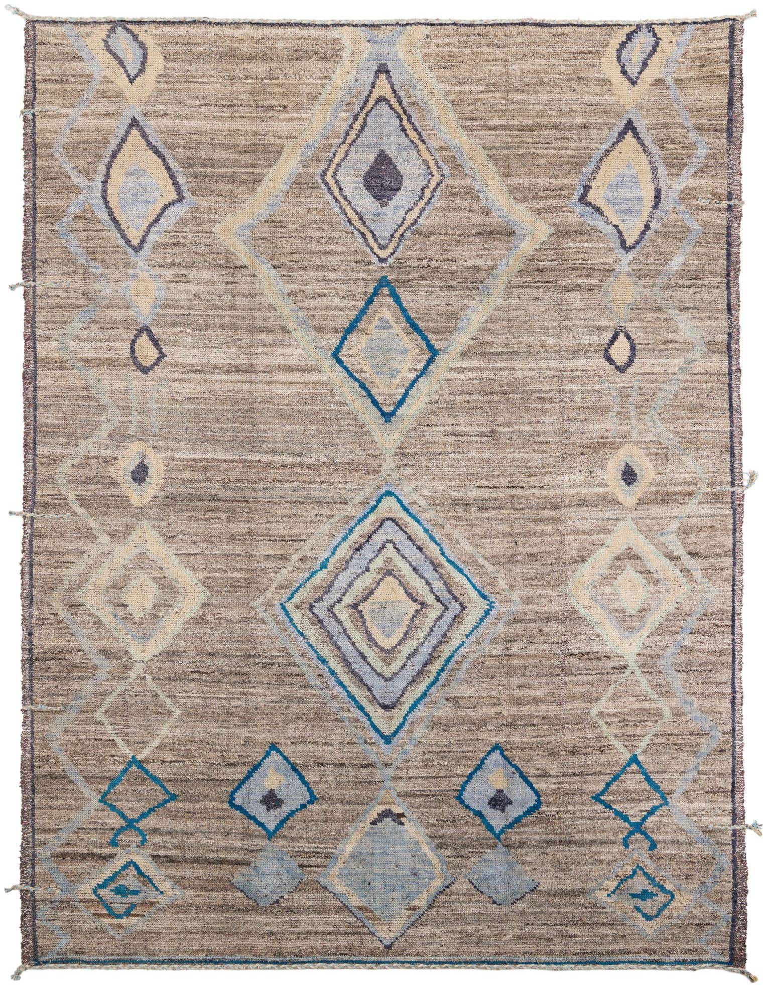 9' 1 x 12' Hand Knotted Moroccan Wool Rug