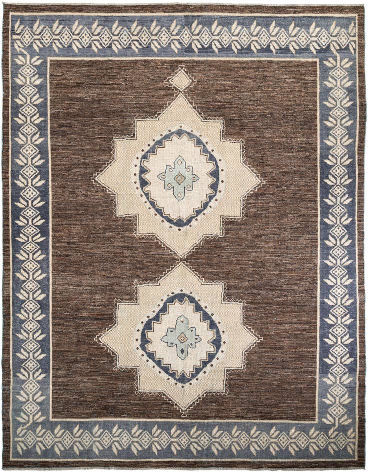 Detail image of 12' x 14' 7 Hand Knotted Moroccan Wool Rug
