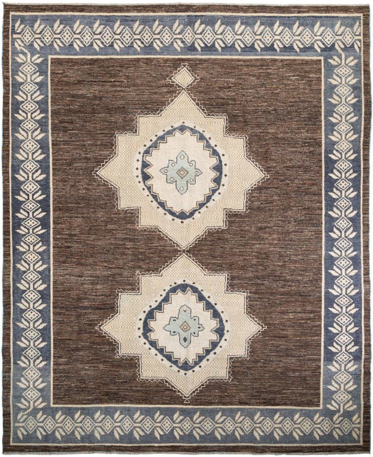 Detail image of 12' x 14' 7 Hand Knotted Moroccan Wool Rug