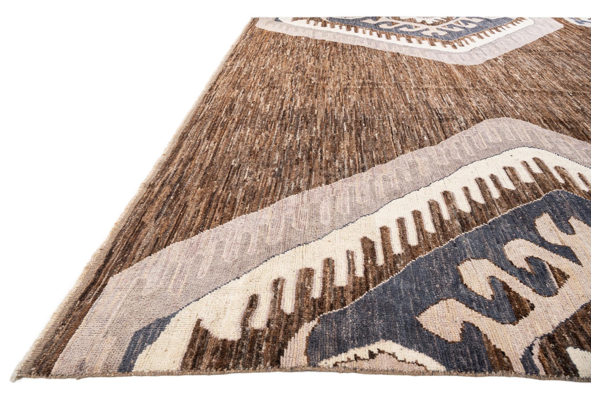 12' x 15' 4 Hand Knotted Moroccan Wool Rug