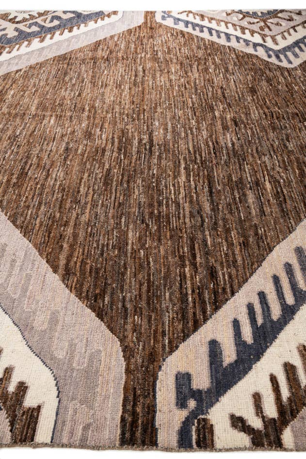 Detail image of 12' x 15' 4 Hand Knotted Moroccan Wool Rug