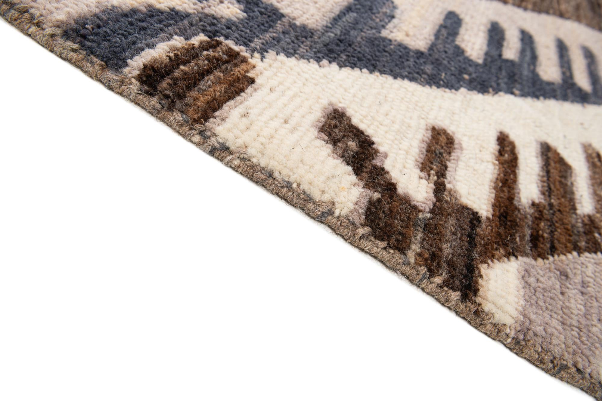 12' x 15' 4 Hand Knotted Moroccan Wool Rug
