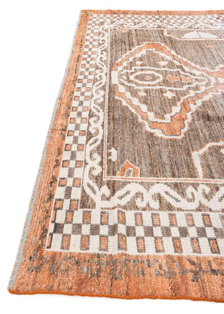 9' x 12' 5 Hand Knotted Moroccan Wool Rug