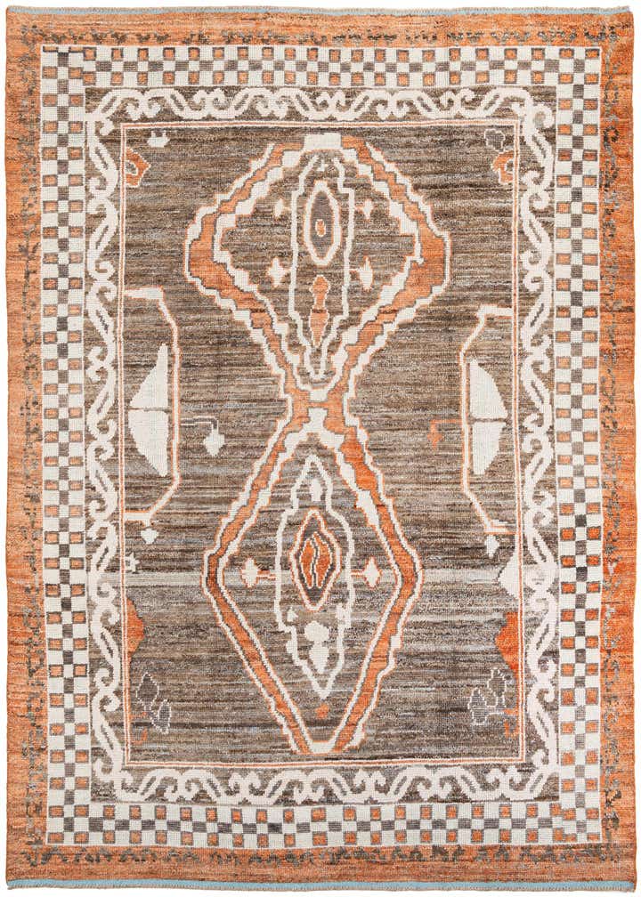 9' x 12' 5 Hand Knotted Moroccan Wool Rug