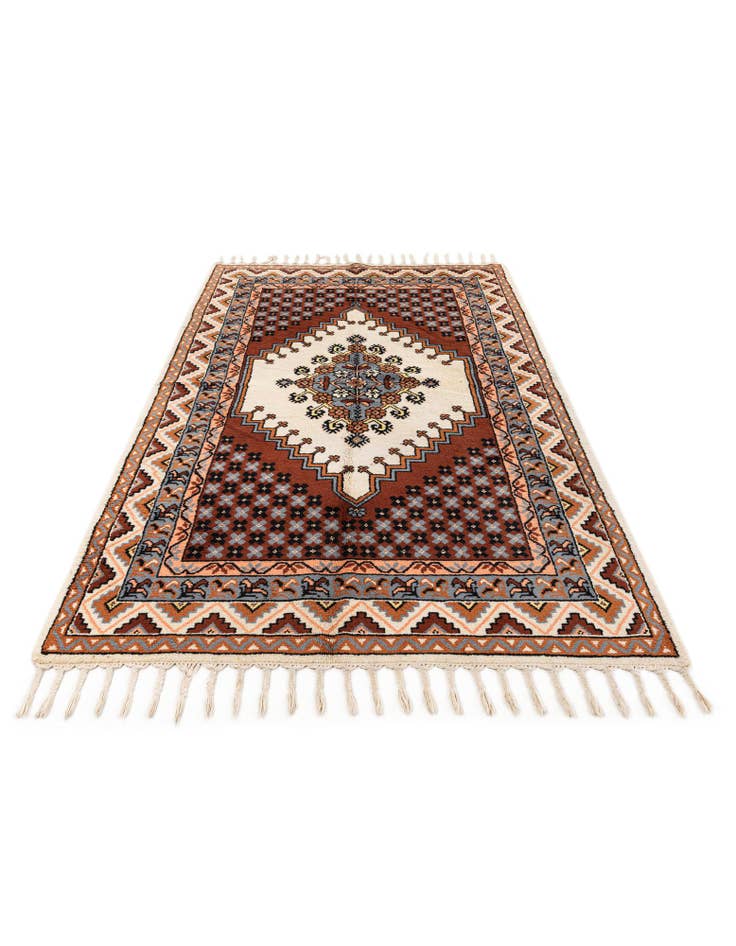 Detail image of 4' 11 x 8' Hand Knotted Moroccan Wool Rug
