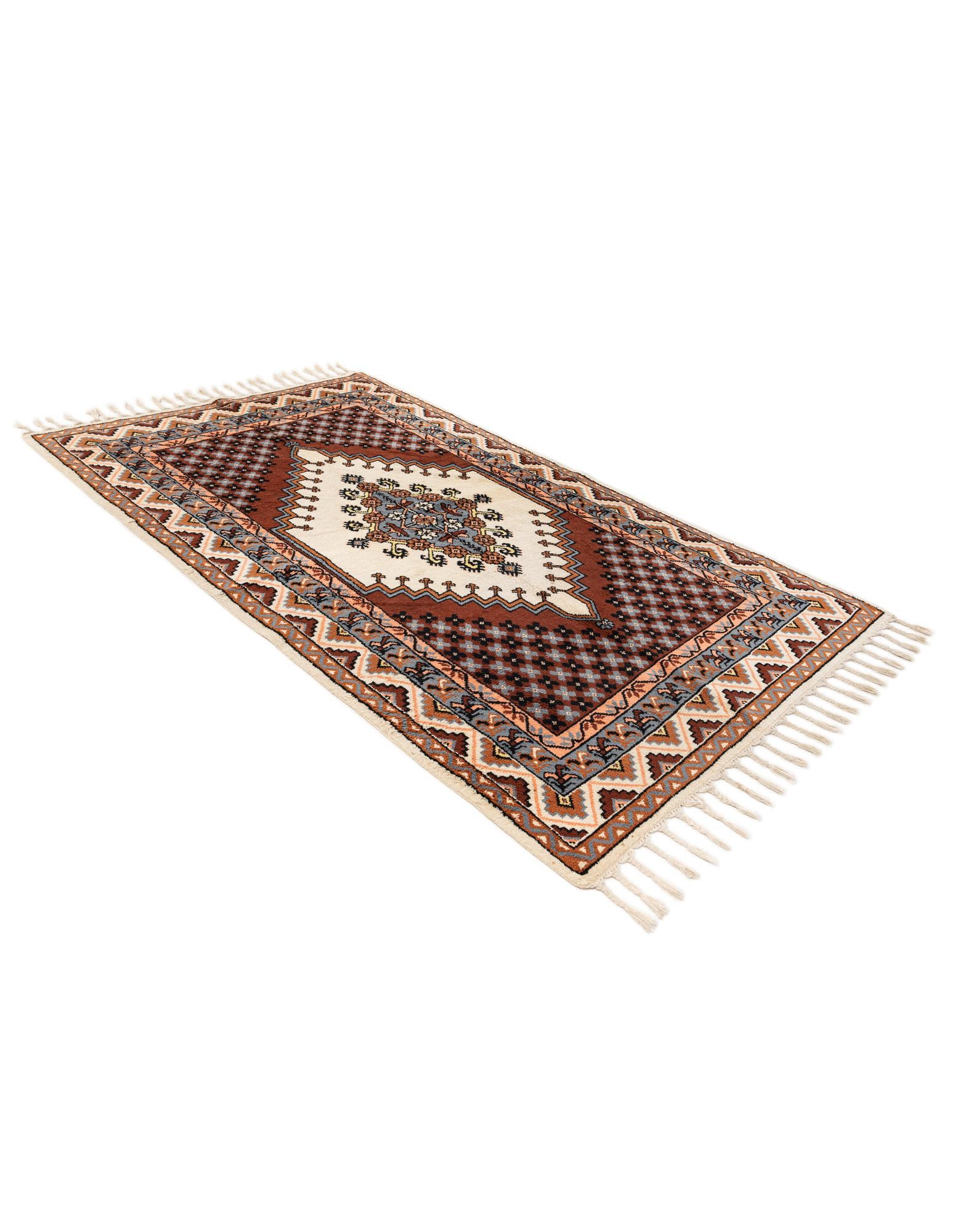 4' 11 x 8' Hand Knotted Moroccan Wool Rug