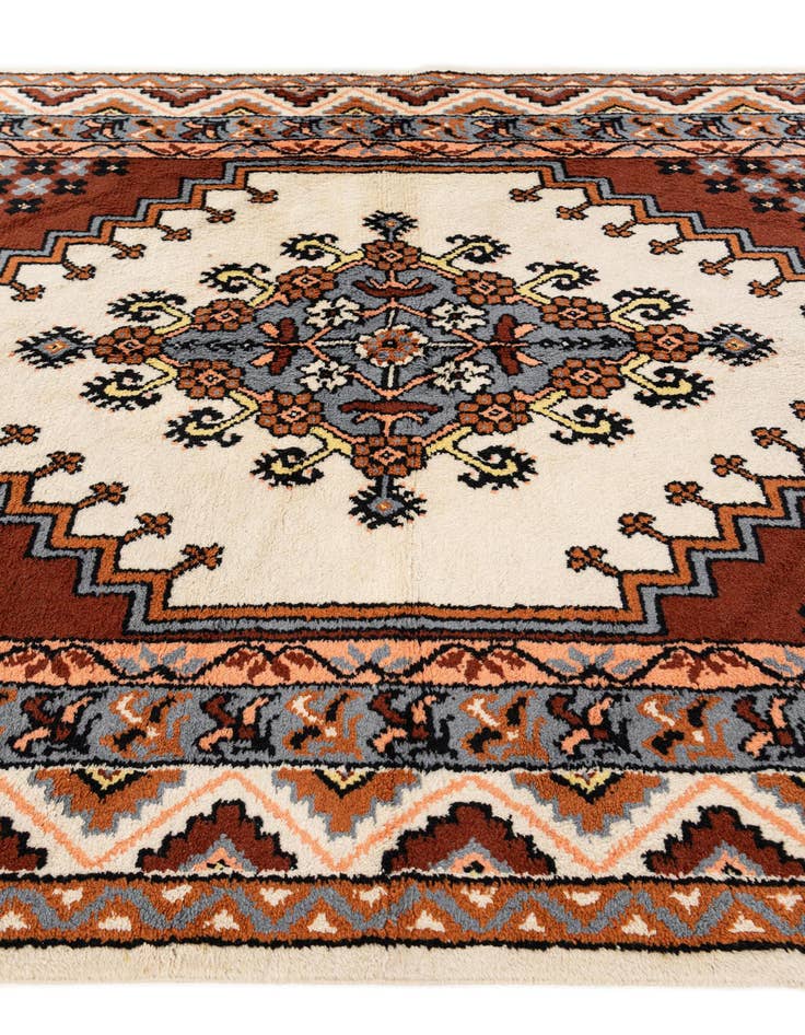 Detail image of 4' 11 x 8' Hand Knotted Moroccan Wool Rug