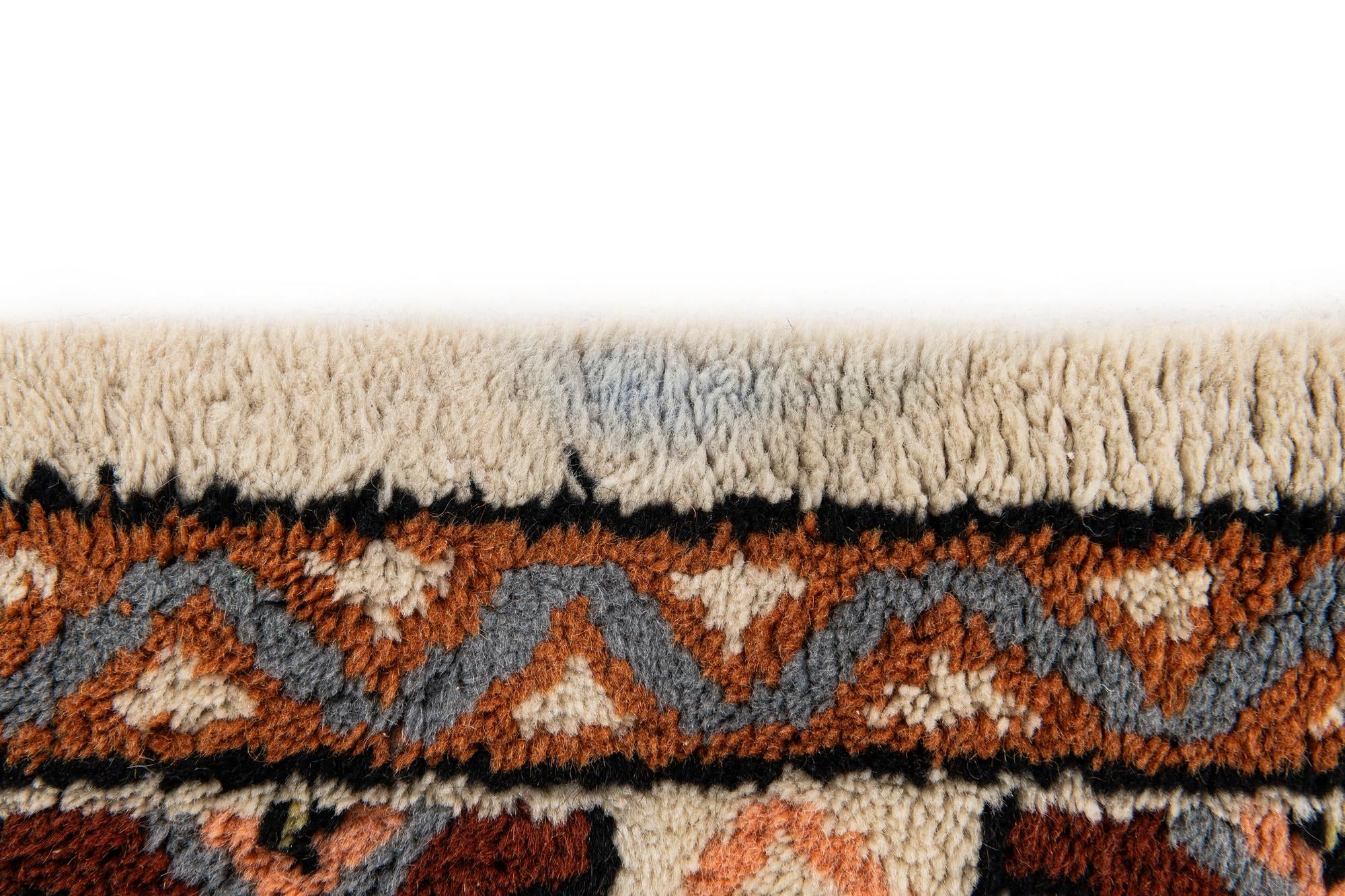 4' 11 x 8' Hand Knotted Moroccan Wool Rug