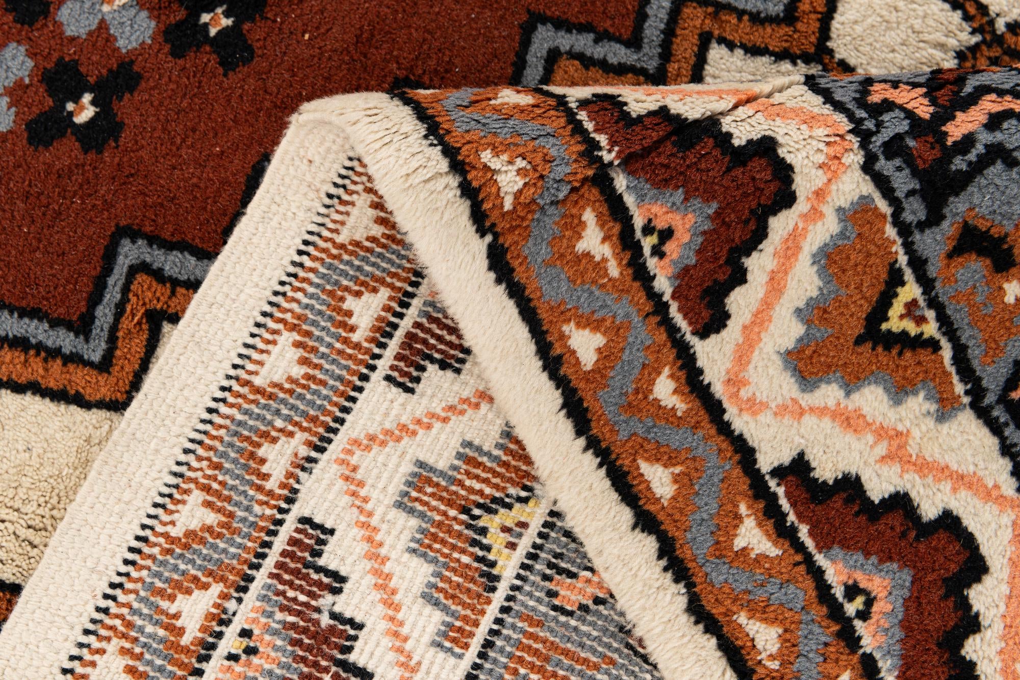 4' 11 x 8' Hand Knotted Moroccan Wool Rug