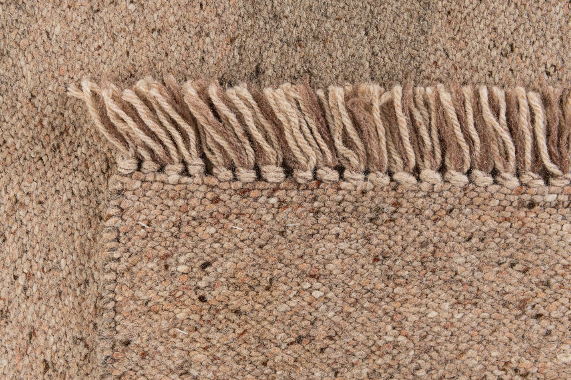 6' 7 x 10' Hand Knotted Moroccan Wool Rug