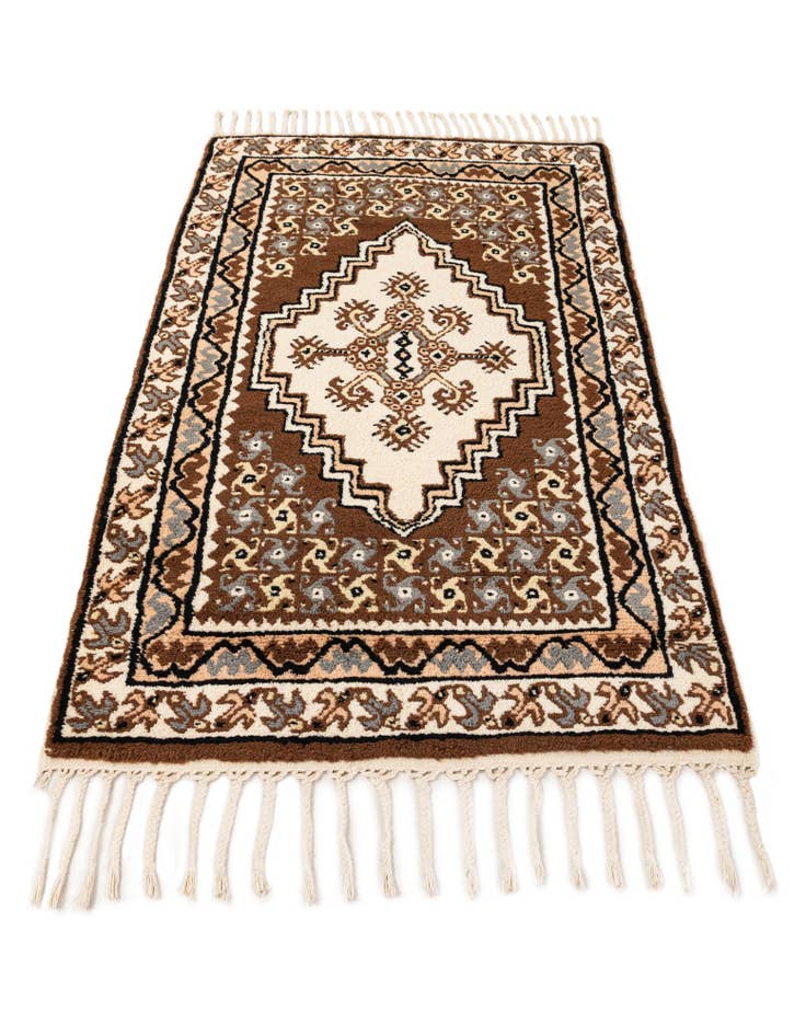 Detail image of 2' 9 x 4' 10 Hand Knotted Moroccan Wool Rug