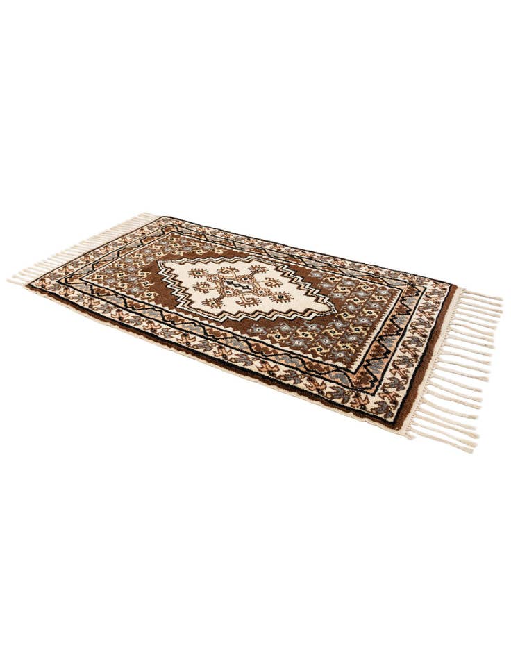 Detail image of 2' 9 x 4' 10 Hand Knotted Moroccan Wool Rug