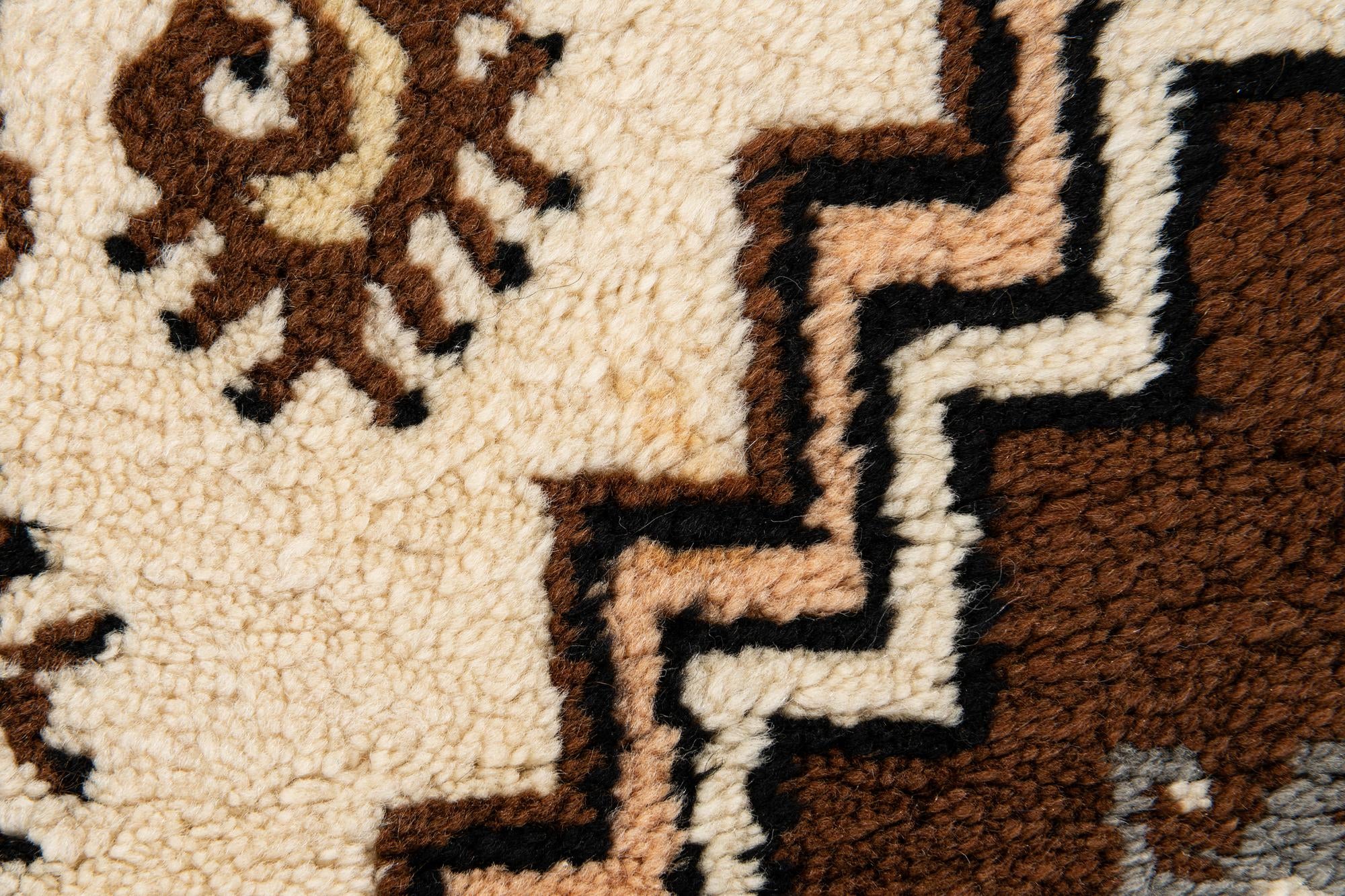 2' 9 x 4' 10 Hand Knotted Moroccan Wool Rug