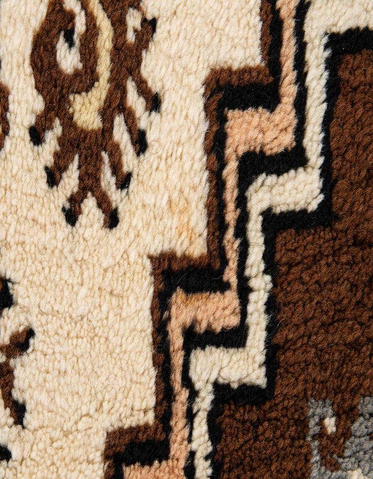 Detail image of 2' 9 x 4' 10  Hand Knotted Moroccan Wool Rug
