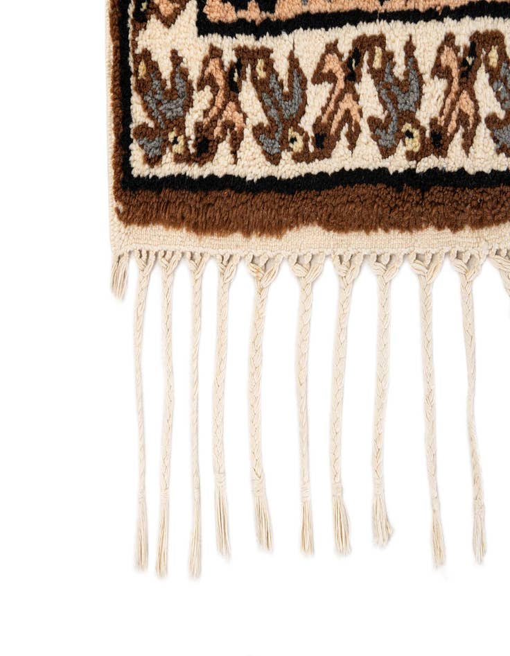 Detail image of 2' 9 x 4' 10  Hand Knotted Moroccan Wool Rug