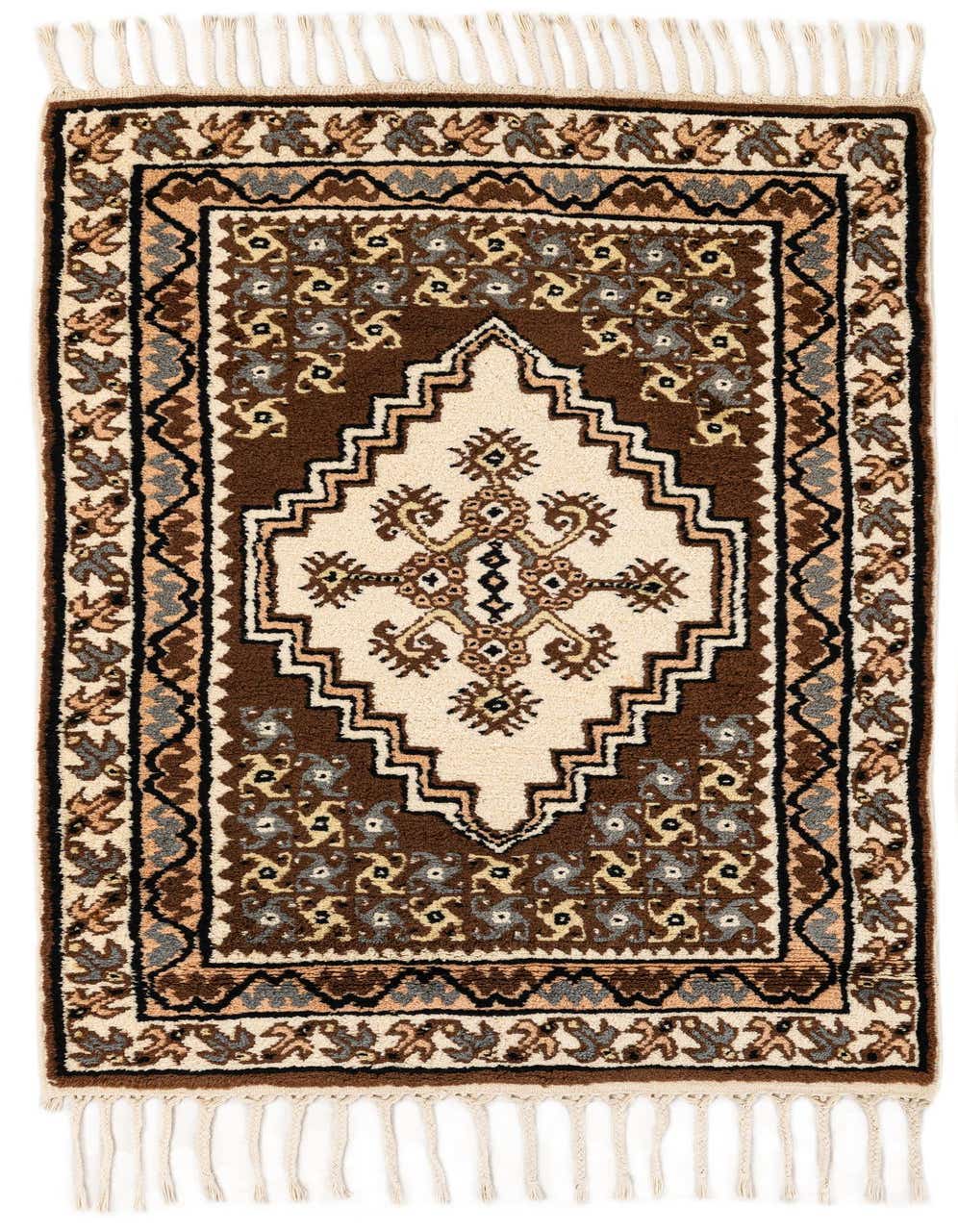 2' 9 x 4' 10 Hand Knotted Moroccan Wool Rug