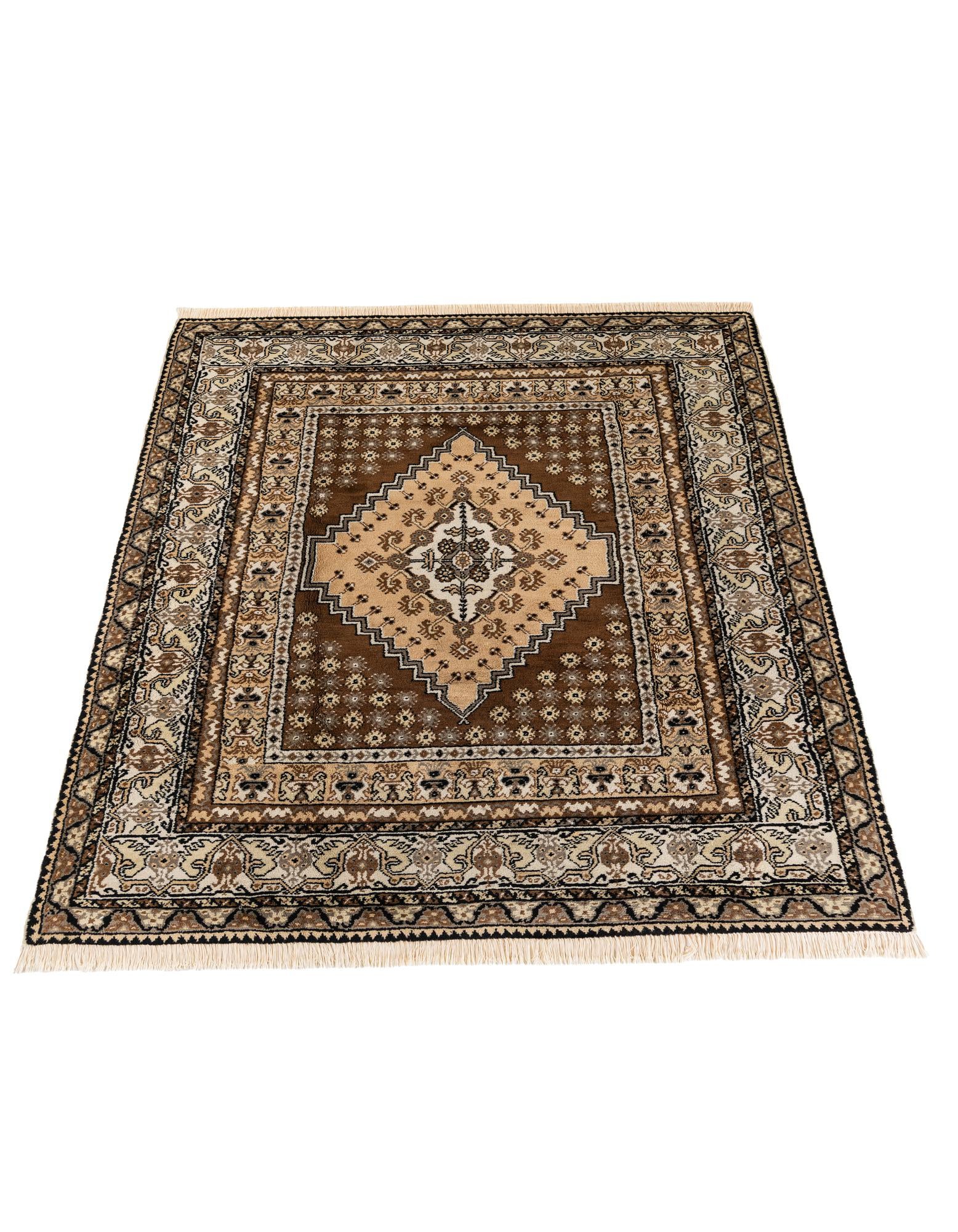 6' 7 x 9' 3 Hand Knotted Moroccan Wool Rug