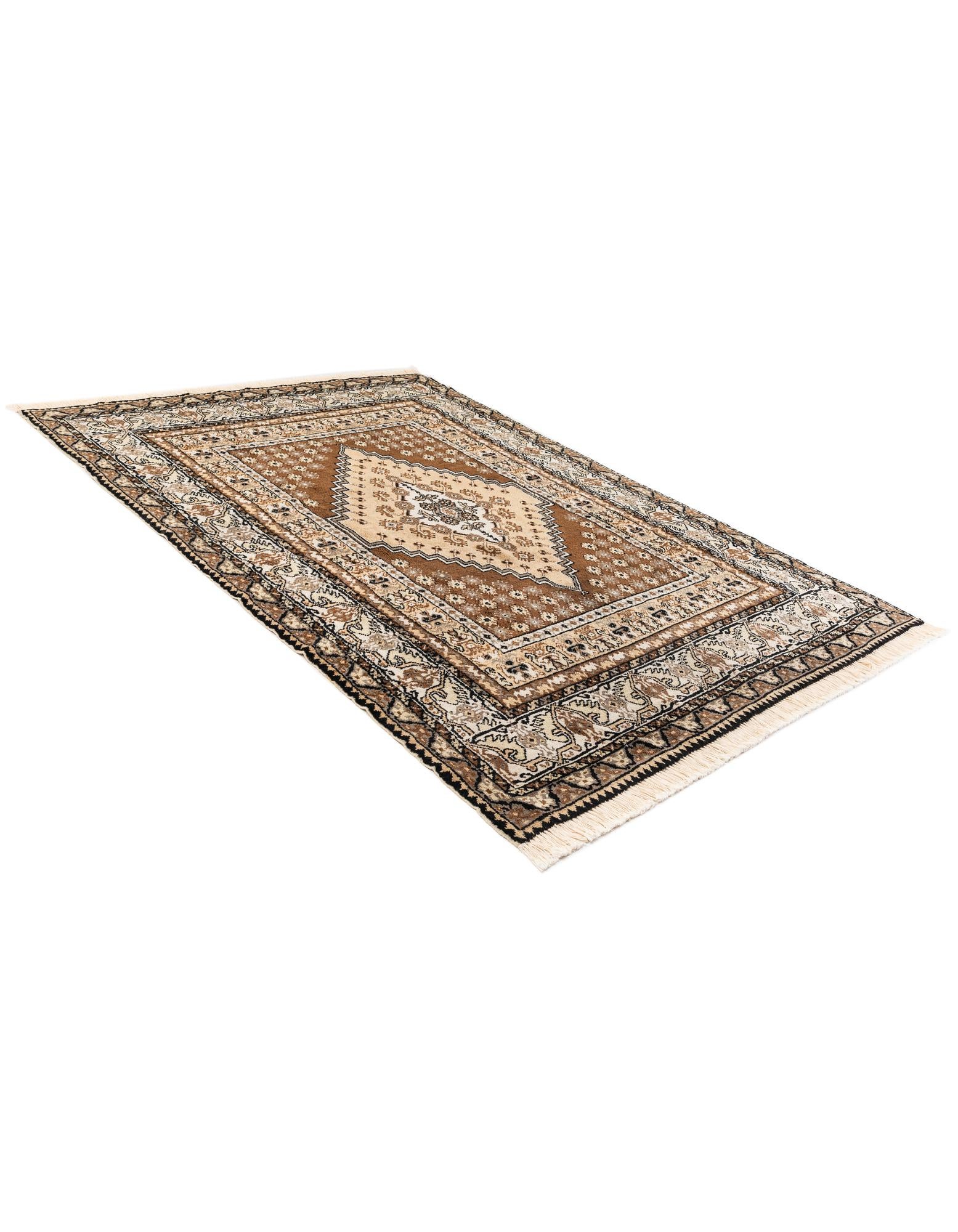 6' 7 x 9' 3 Hand Knotted Moroccan Wool Rug