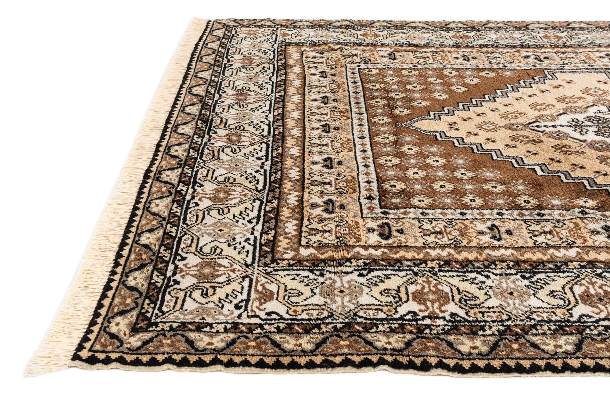 6' 7 x 9' 3 Hand Knotted Moroccan Wool Rug