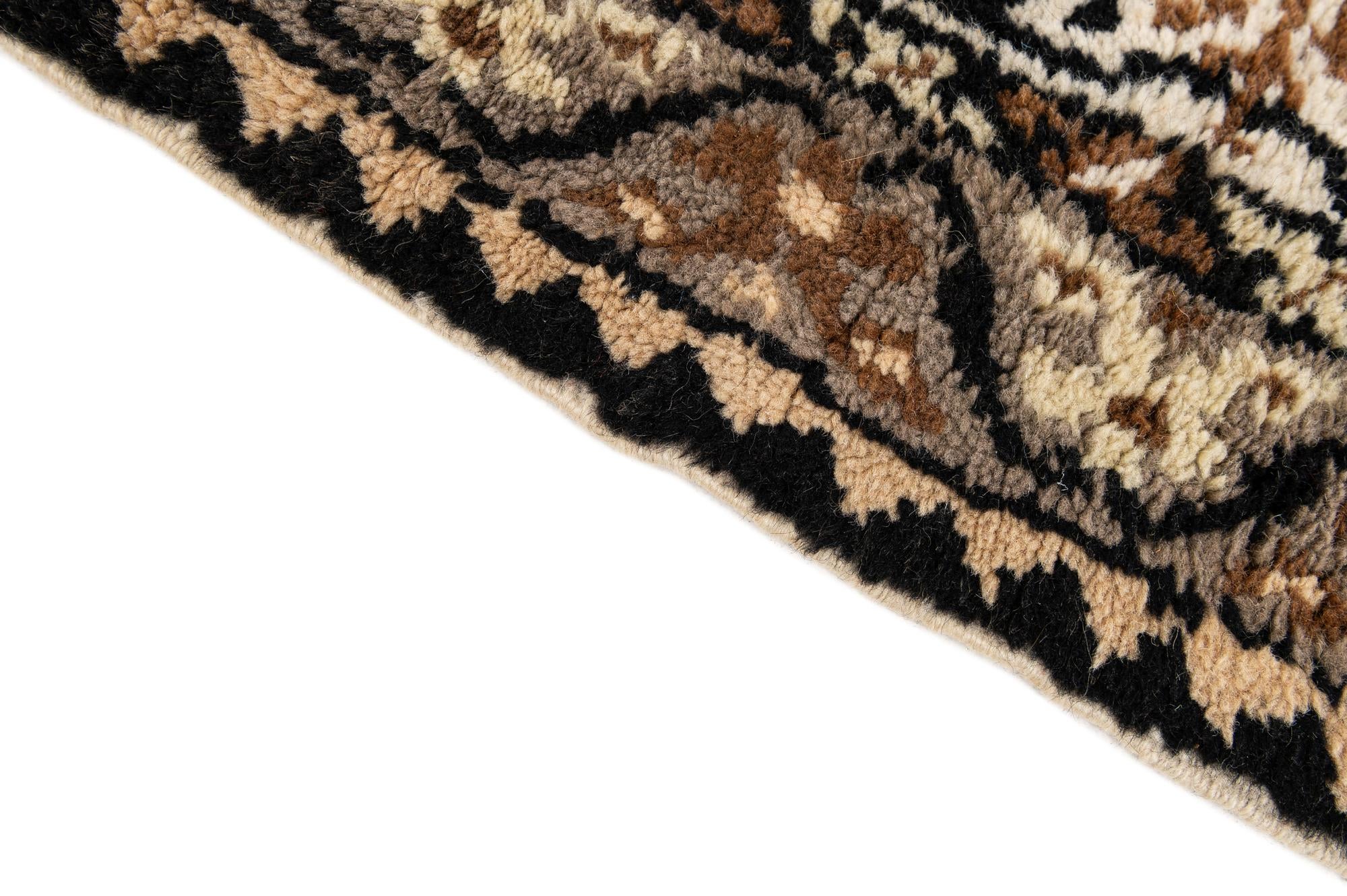 6' 7 x 9' 3 Hand Knotted Moroccan Wool Rug