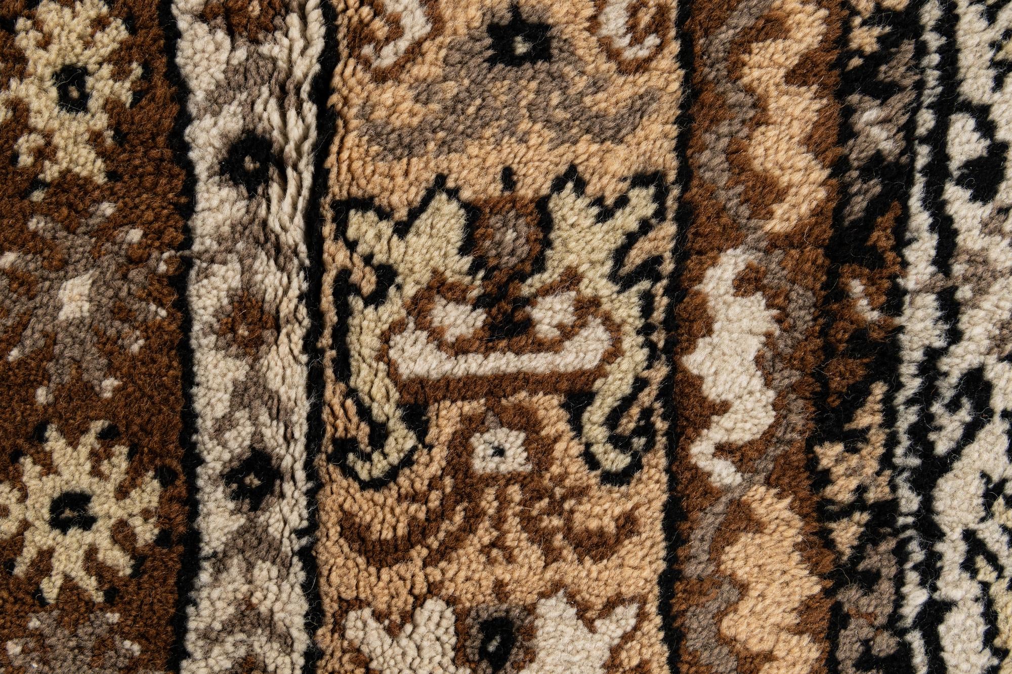6' 7 x 9' 3 Hand Knotted Moroccan Wool Rug