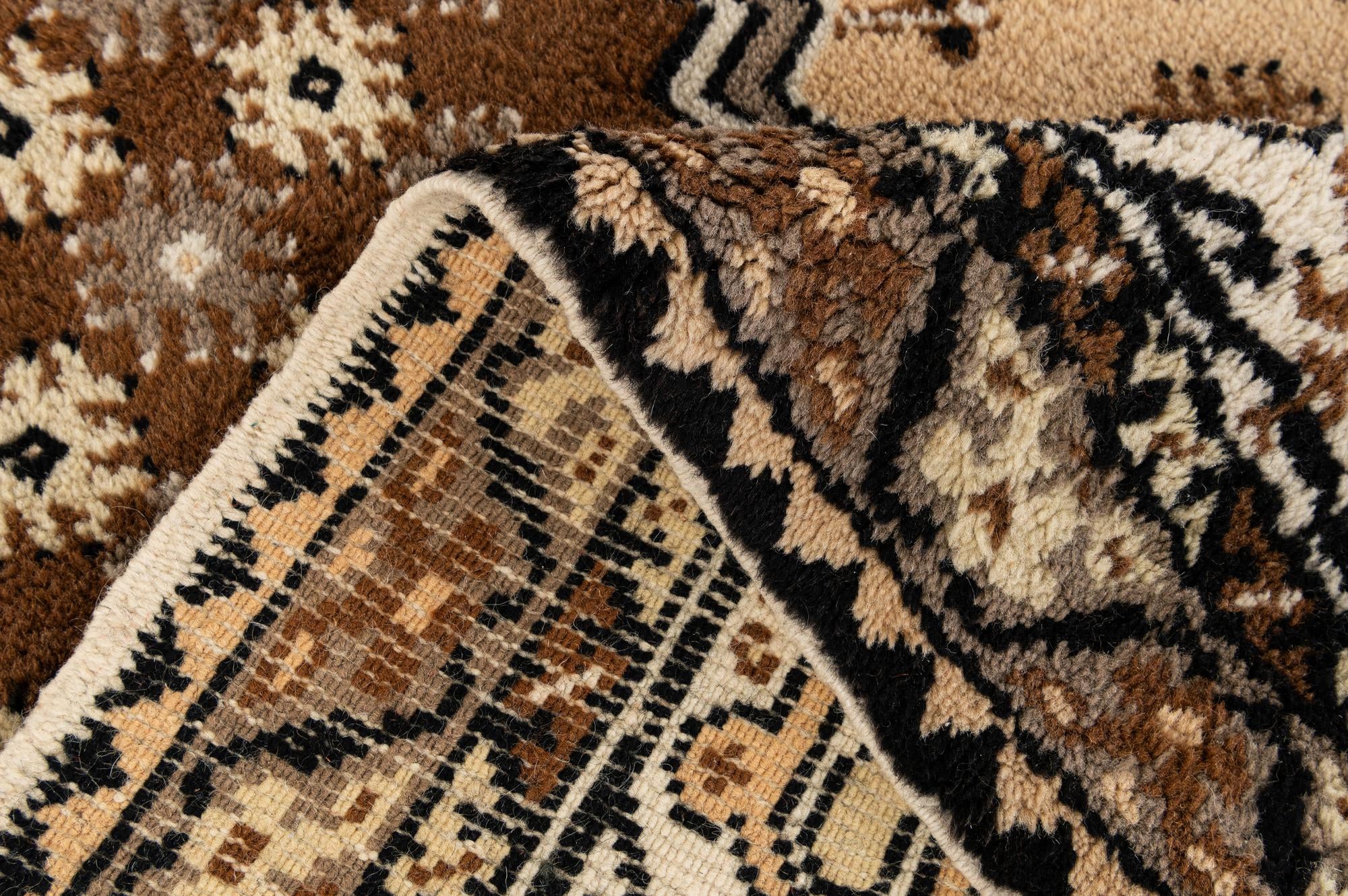 6' 7 x 9' 3 Hand Knotted Moroccan Wool Rug
