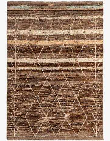 5' 5 x 7' 9 Hand Knotted Moroccan Wool Rug