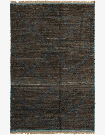 6' 3 x 9' 6 Hand Knotted Moroccan Wool Rug