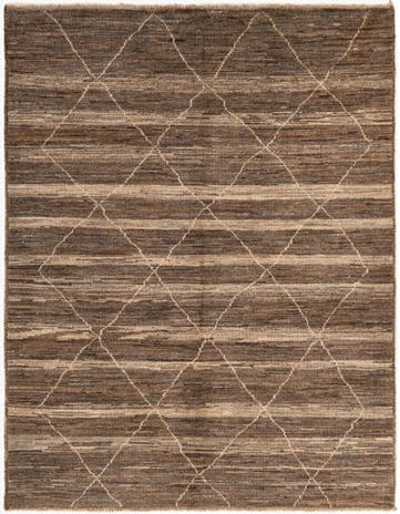 5' x 6' 7 Hand Knotted Moroccan Wool Rug