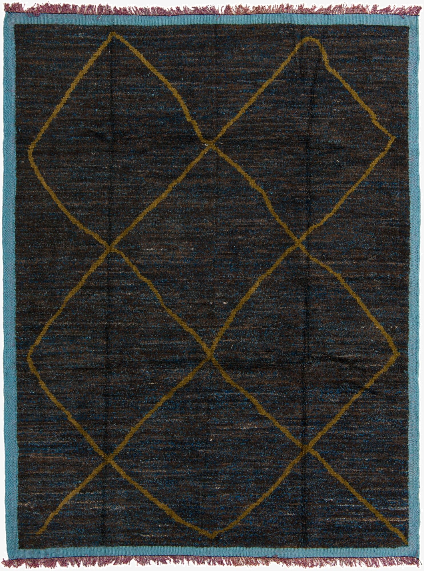 7' 9 x 10' 3  Hand Knotted Moroccan Wool Rug
