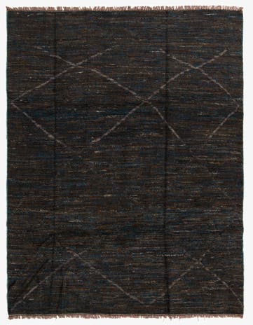8' x 10' 4 Hand Knotted Moroccan Wool Rug
