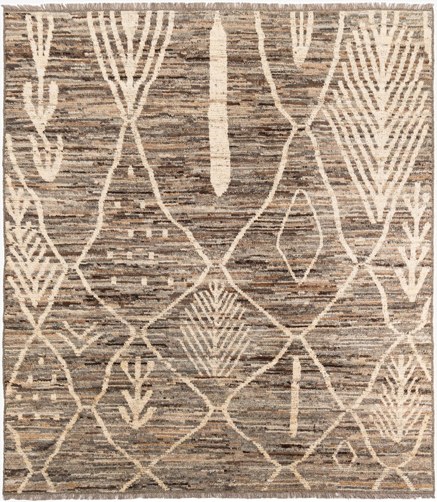 8' 6 x 9' 8  Hand Knotted Moroccan Wool Rug
