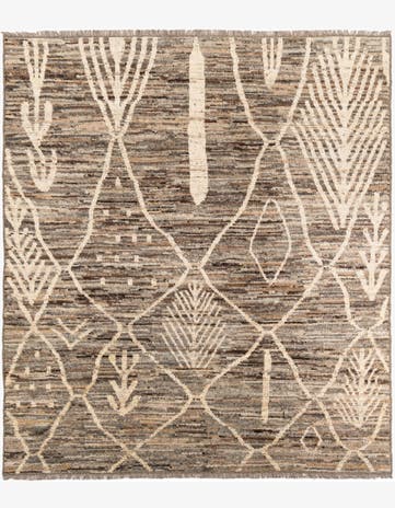 8' 6 x 9' 8 Hand Knotted Moroccan Wool Rug