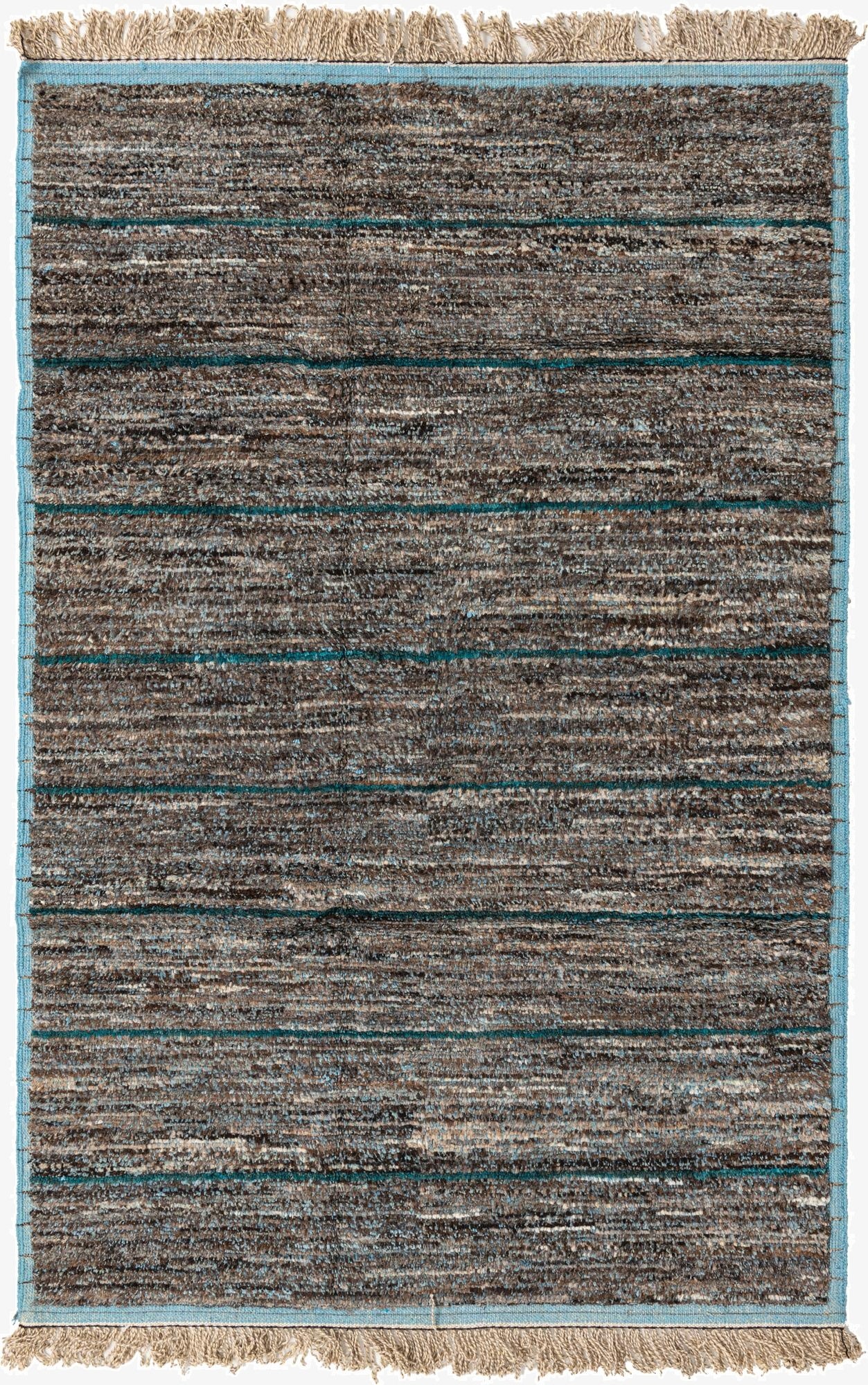 Primary image 6' 2 x 9' 6  Hand Knotted Moroccan Wool Rug