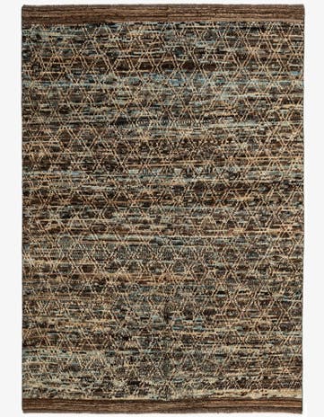 5' 7 x 8' 3 Hand Knotted Moroccan Wool Rug